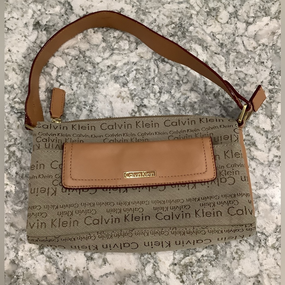 Calvin Klein Y2K mini shoulder bag with CK spell out
